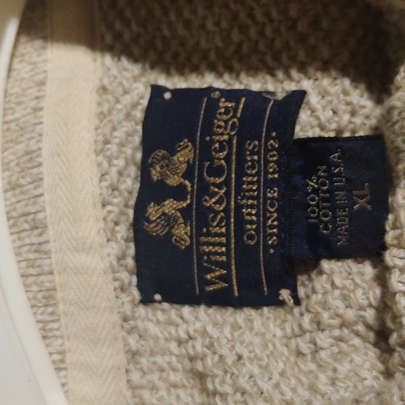Vintage Willis & Geiger...high end sweater mn. sz.XL made in U.S.A. never wore - Picture 6 of 14